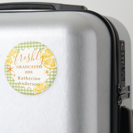 Frische Absolventin Zitrone Gingham Magnet