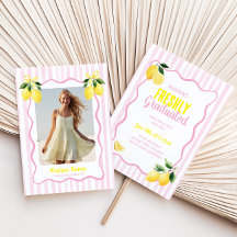 Frische Absolventin Zitronen Rosa Streifen Abschlu