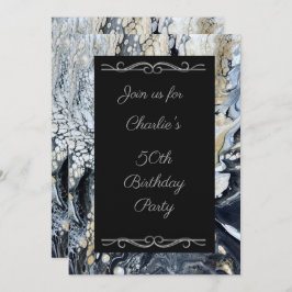 Frische Abstrakte Geburtstagsparty Einladung