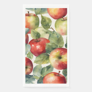 Frische Äpfel Aquarell-Design Serviette