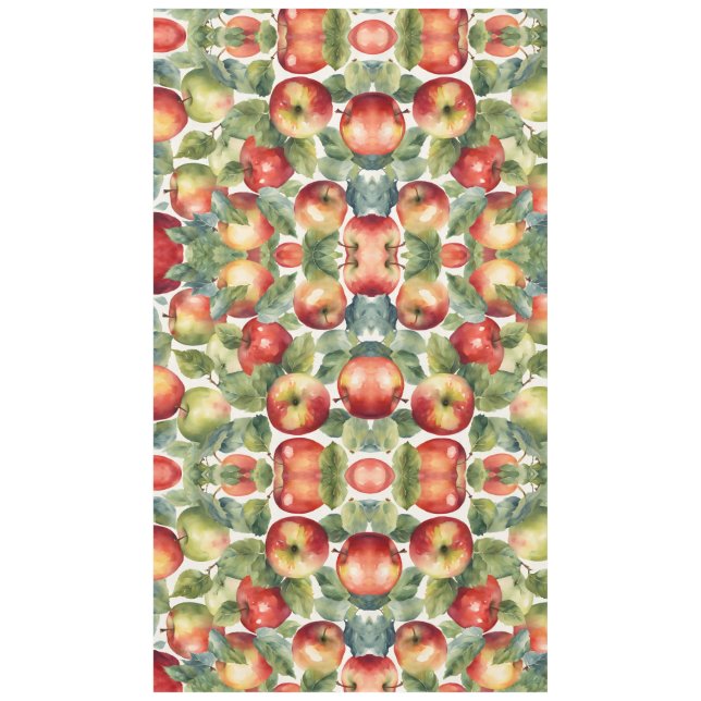 Frische Äpfel Aquarell-Design Tischdecke (Vorderseite)