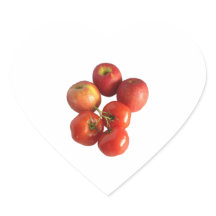Frische Apfel- und Tomaten-Aufkleber