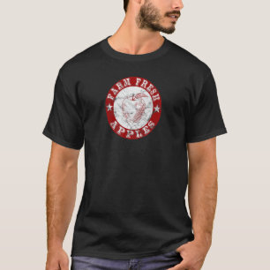Frische Äpfel vom Bauernhof Vintage Retro T-Shirt