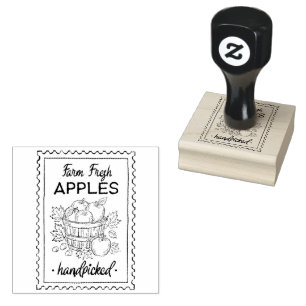 Frische Apfelzitat-Briefmarke Gummistempel