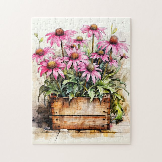 Frische Astern-Blumenkunst Puzzle (Vertikal)