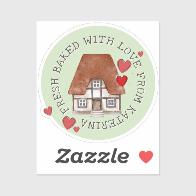 Frische Backwaren Tudor House Herd Wiederverwendba Aufkleber (Blatt)