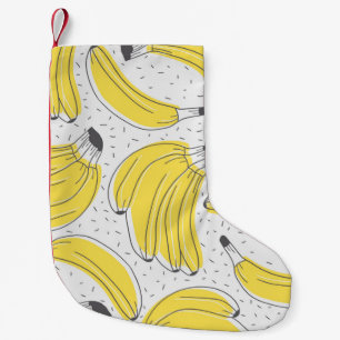 Frische Bananen handgezeichneter Hintergrund. Dood Kleiner Weihnachtsstrumpf