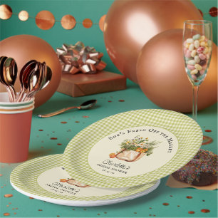 Frische Bauernmarkt-Hochzeitsfeier Pappteller