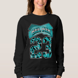 Frische Bel Air Nummer 23 Griffey Max 1 Aqua passe Sweatshirt