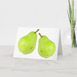 Frische Birne, grün, saftig und süß Karte