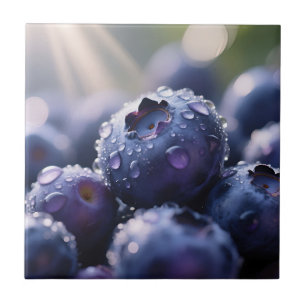Frische Blaubeeren Nahaufnahme Fliese