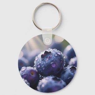 Frische Blaubeeren Nahaufnahme Schlüsselanhänger
