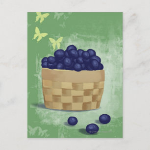 Frische Blaubeeren Postkarte