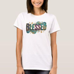 Frische BLESSED 2D künstlerische Darstellung T-Shirt