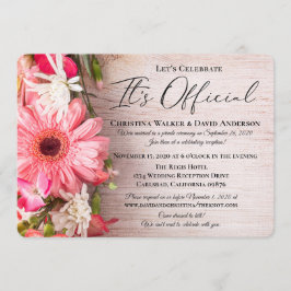 Frische Blumen Floristik Offizielle Hochzeit Einladung