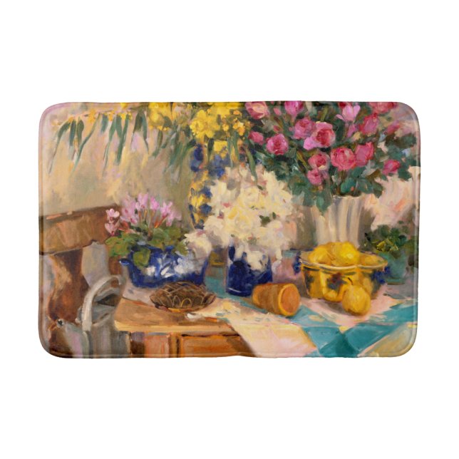 Frische Blumen II Badematte (Vorderseite)