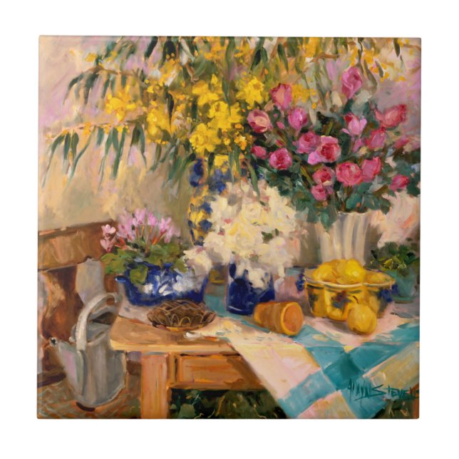 Frische Blumen II Fliese (Vorderseite)