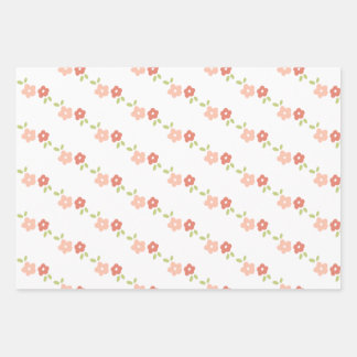 Frische Blumenverpackungsbögen Geschenkpapier Set