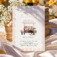 Frische Blumenwagen-Hochzeitsdusche vom Markt