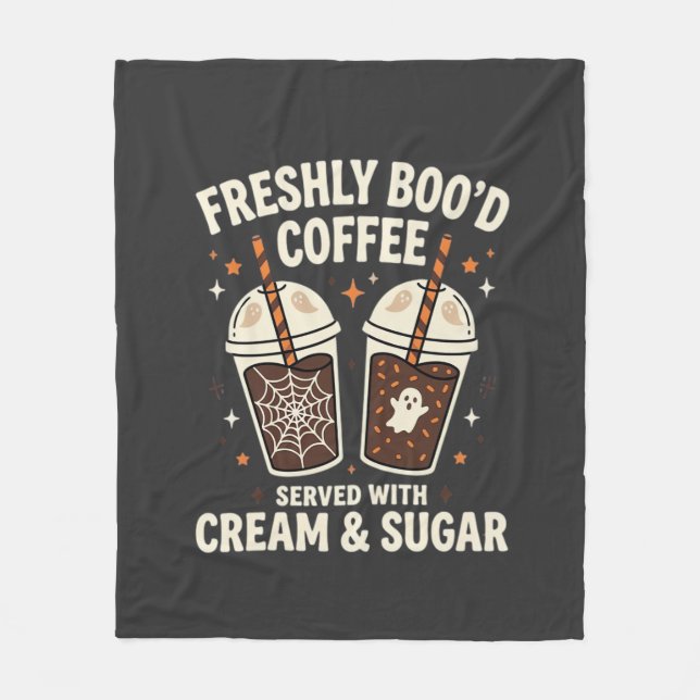 Frische Blut Halloween-Kaffee Fleecedecke (Vorderseite)