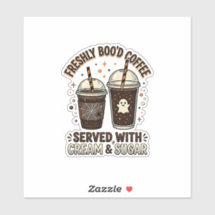Frische Blut-Kaffee-Halloween-Geister-Tasse Aufkleber