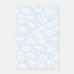 Frische Blüten Neutral - Pulverblau Post-it Klebezettel
