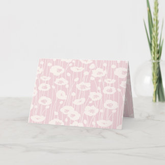 Frische Blüten | Neutral - Rosa Dankeskarte