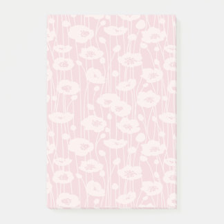 Frische Blüten | Neutral - Rosablass Post-it Klebezettel