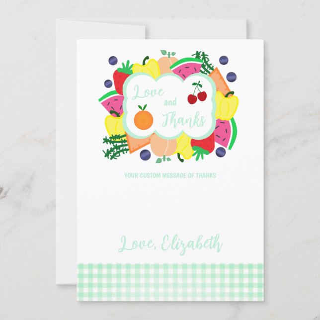 Frische Brautparty - Fresh Off The Market Dankeskarte (Vorderseite)