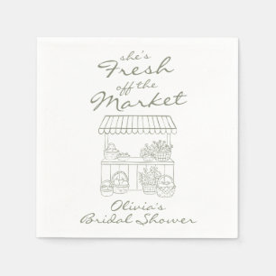 Frische Brautparty vom Markt Serviette