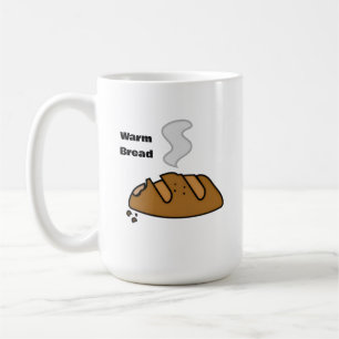 Frische Brot Süße Bäckerei Illustration Brotlieb Kaffeetasse