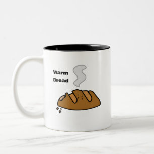 Frische Brot Süße Bäckerei Illustration   Brotlieb Zweifarbige Tasse