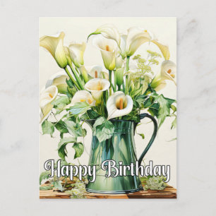 Frische Calla-Lilien-Blumen Postkarte