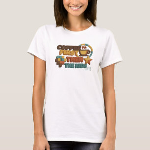 Frische COFFEE ERST DANN DIE KINDER Statement Desi T-Shirt