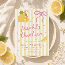 Frische Dreizehn-Limonen-Einladung zum 13. Geburts Einladung