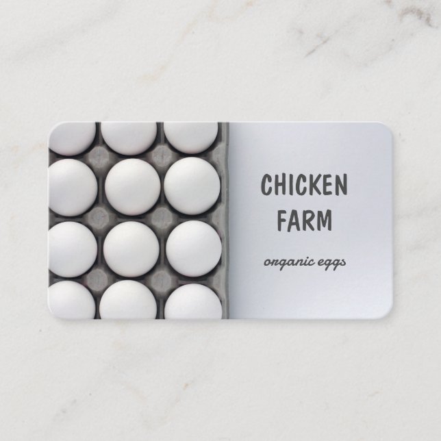 Frische Eier Bio Bio-Eier Hühnerhennfarm Visitenkarte (Vorderseite)
