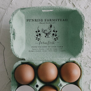 Frische Eier   Briefmarke der Eierkarton Gummistempel