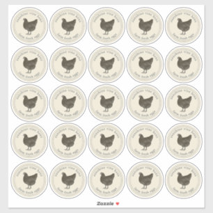 Frische Eier Eierkarton Antik weiß 2,5 Zoll Aufkleber