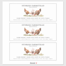 Frische Eier | Etikett für Eierkarton