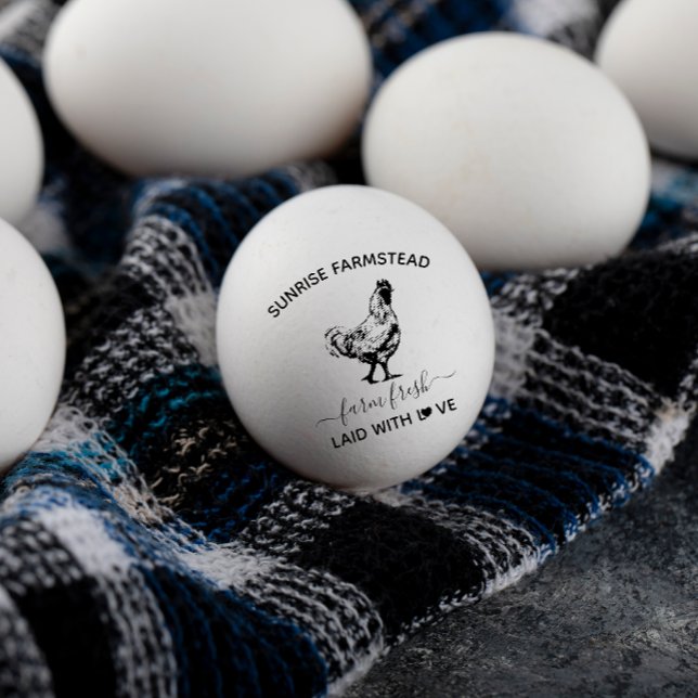 Frische Eier | Funny Monogram Egal Briefmarke Gummistempel (Von Creator hochgeladen)