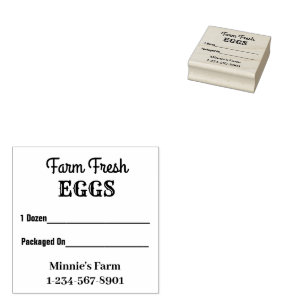 Frische Eier Holzkunst Briefmarke Gummistempel