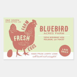 Frische Eier Rechteckiger Aufkleber