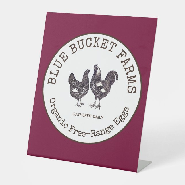 Frische Eier Sockelschild (Vorderseite)