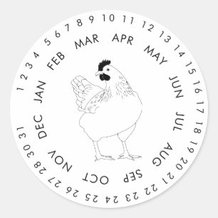 Frische Eier Umhüllte Daten Vintage Chicke Sticker