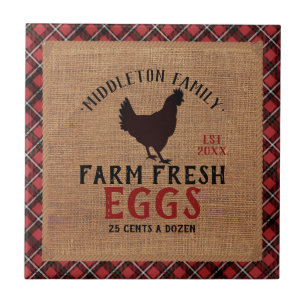 Frische Eier vom Bauernhof 🥚🐓 Fliese