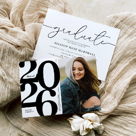 Frische Einladung zur Foto-Graduationspartei 2025