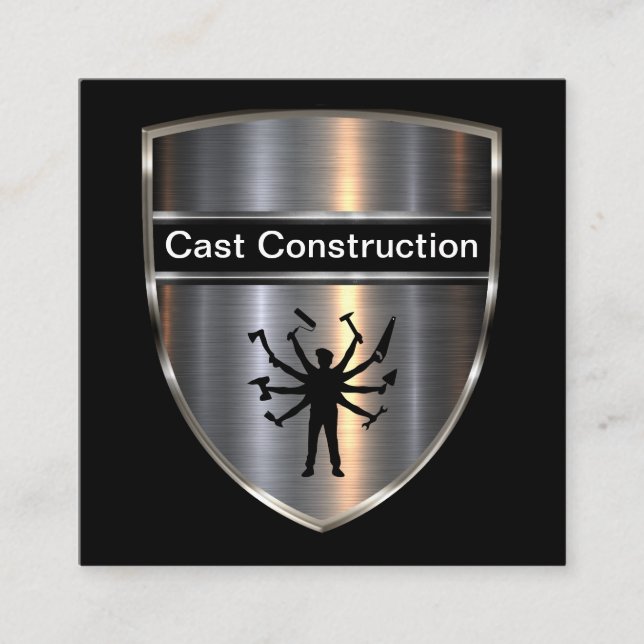 Frische, einzigartige Baukarten Quadratische Visitenkarte (Vorderseite)