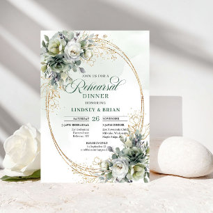 Frische Eleganz Probeessen Wasserfarbe Foliage Einladung