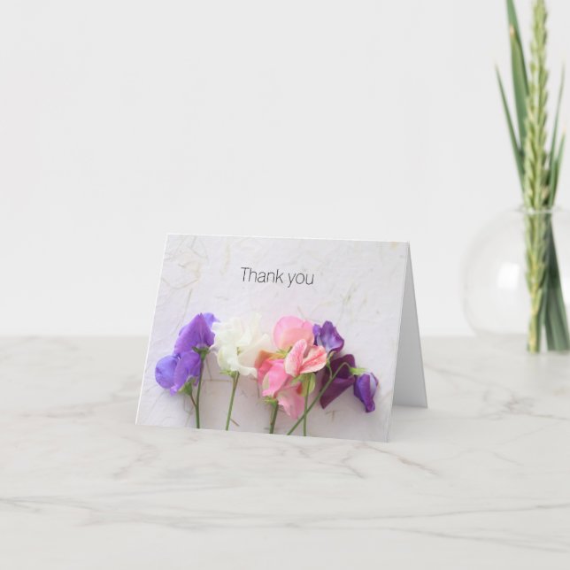 Frische Erbsen vielen Dank Dankeskarte (Vorderseite)