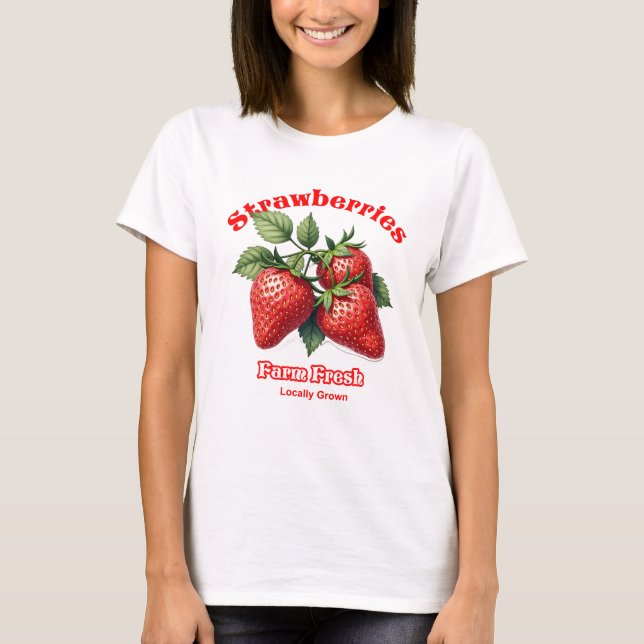 Frische Erdbeeren Bio T-Shirt (Vorderseite)